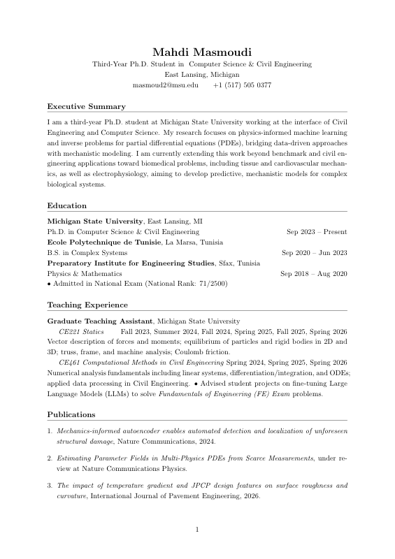 Preview of Mahdi Masmoudi CV